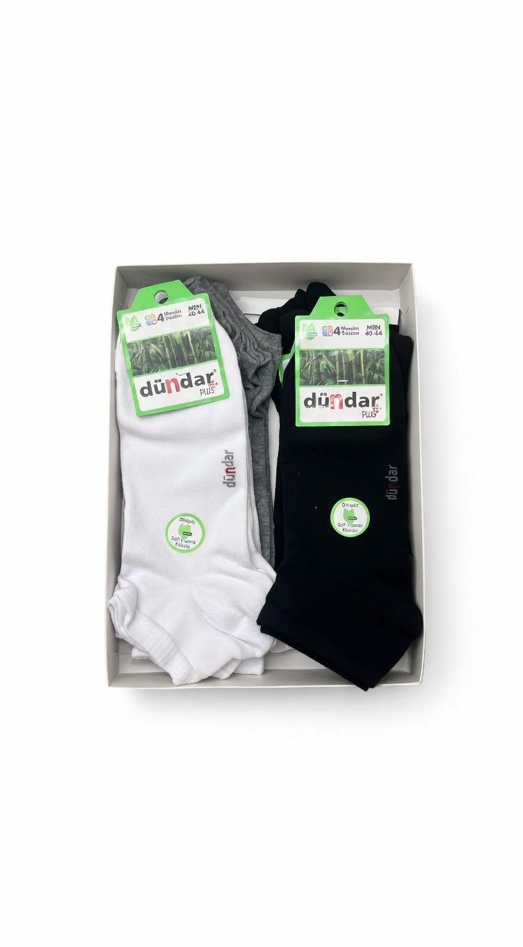 Dündar Plus Erkek Çorap Dikişsiz Soft Yıkama Kokulu (Bambu - 40-44 Beden, Karışık Renk / 6'lı Paket)