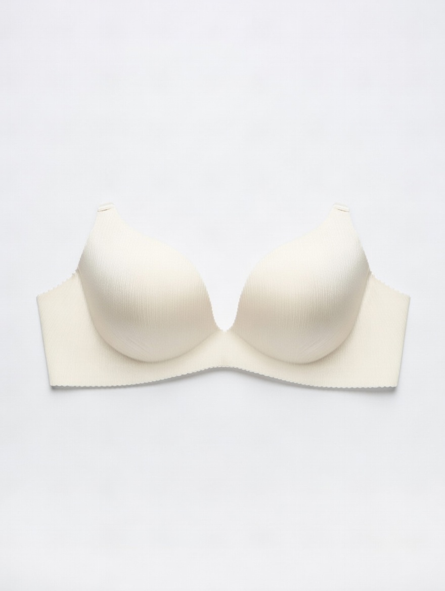 Lazer Kesim Krem Sütyen (Push-Up / Dikişsiz Model)