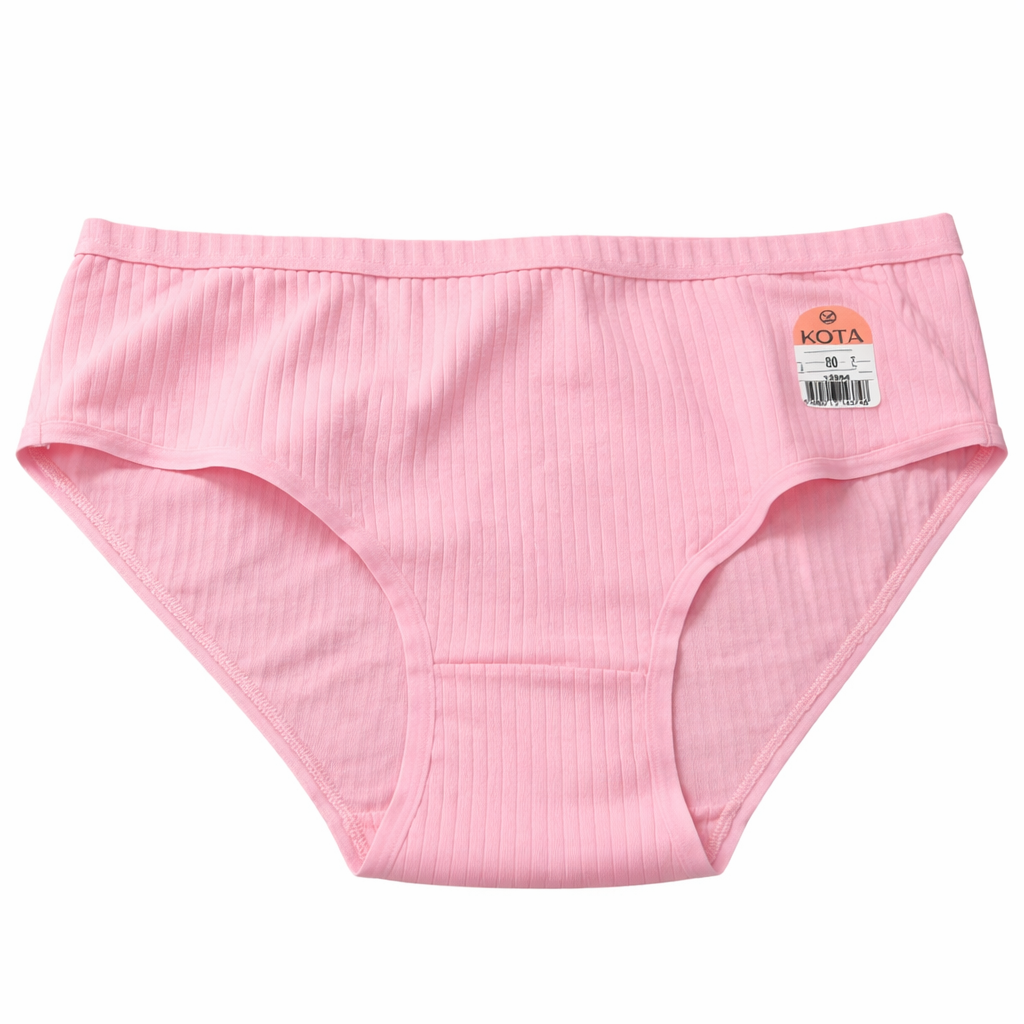 Kadın Koton Külot – Ribanalı Pamuklu Slip (XL) Pembe