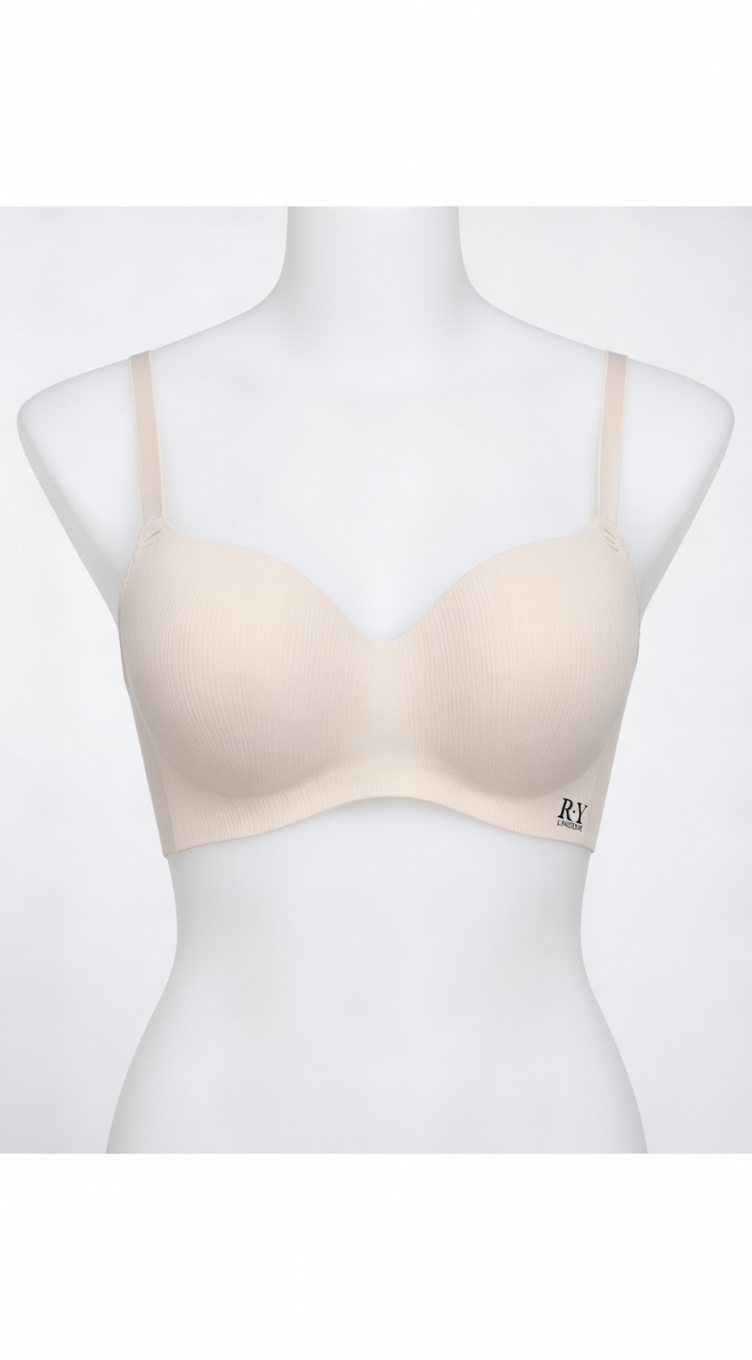 Lazer Kesim Krem Sütyen (Push-Up / Dikişsiz – R.Y Lingerie)