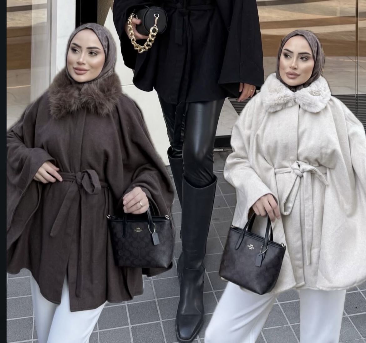 Masa kürk panço Kahrengi