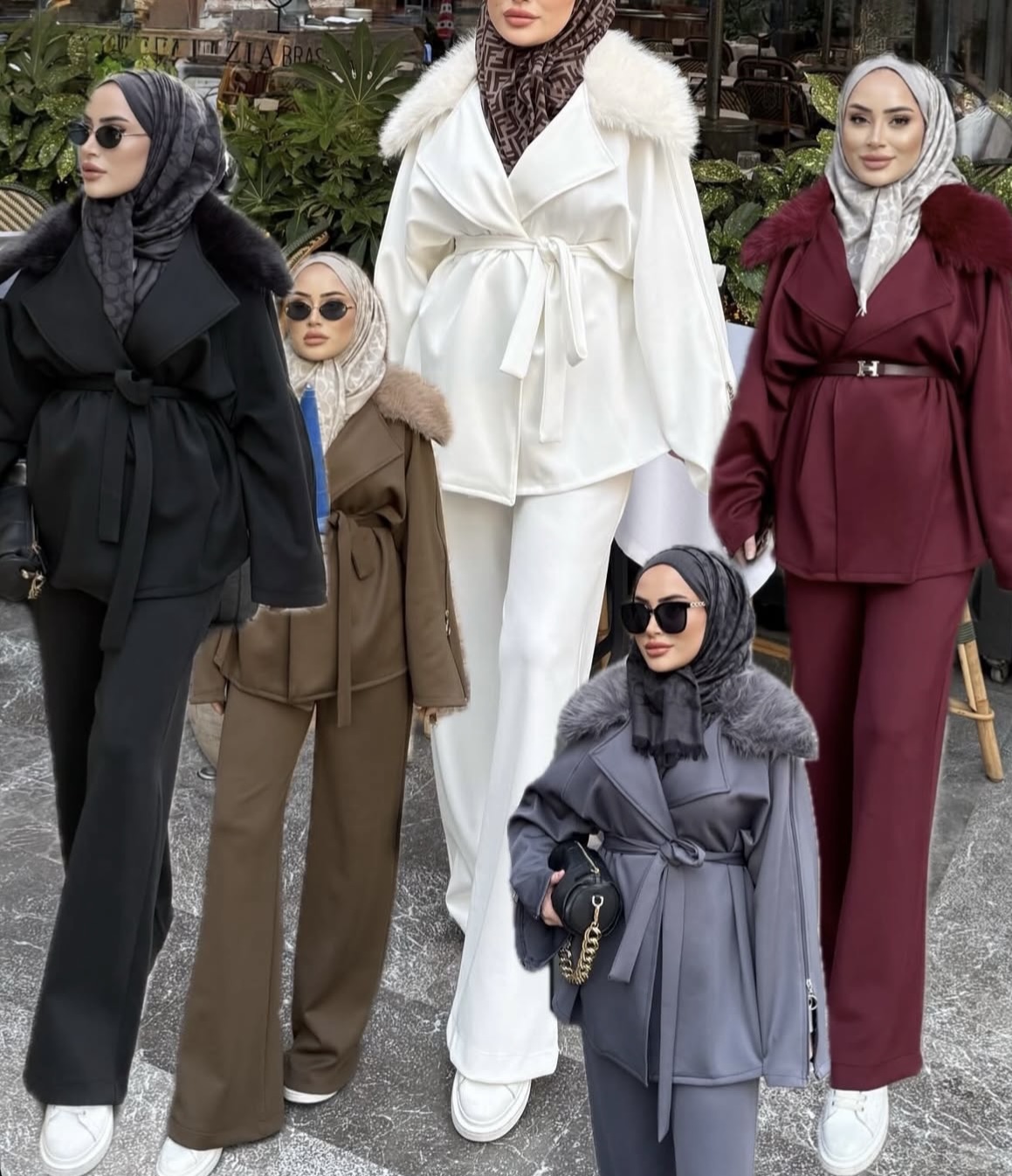 Joan Kürk Detaylı Scuba Takım bordo