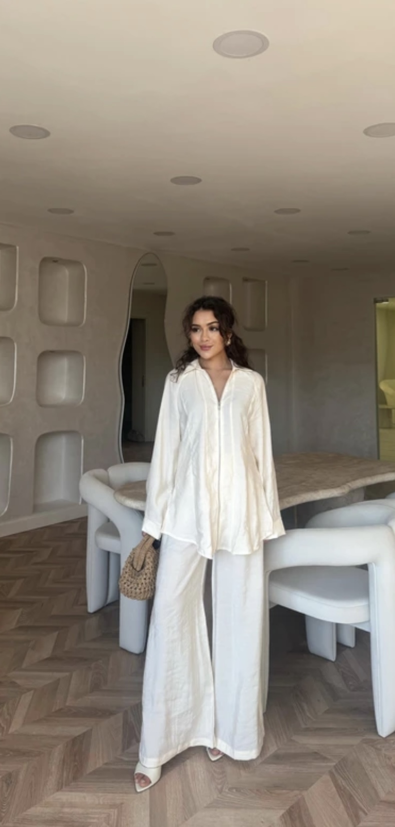 Adal Fermuarlı Takım  Krem